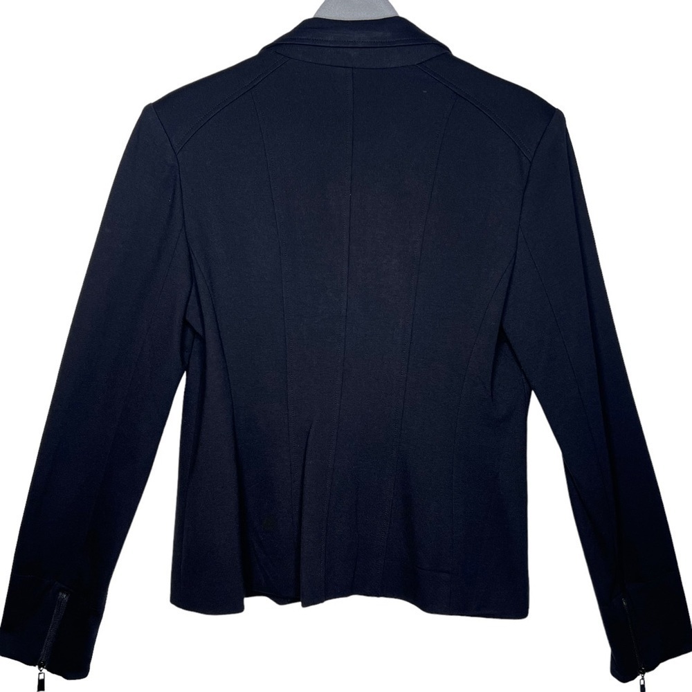 Grace Elements Black Zip Up Jacket Size 10 Zip Cu… - image 4